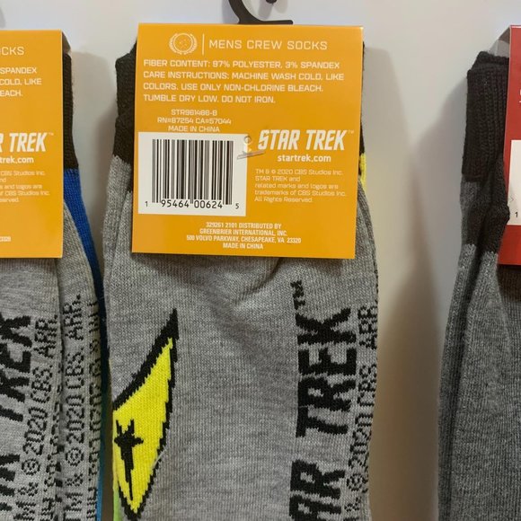 Mens Star Trek Crew Socks Lot Of 4 Mens Size 10-13 - Picture 6 of 6